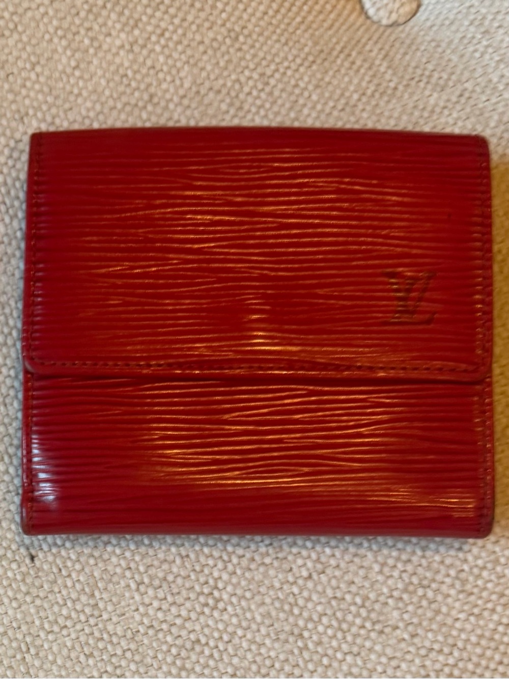 Louis Vuitton Epi Red Textured Leather Bifold Wallet